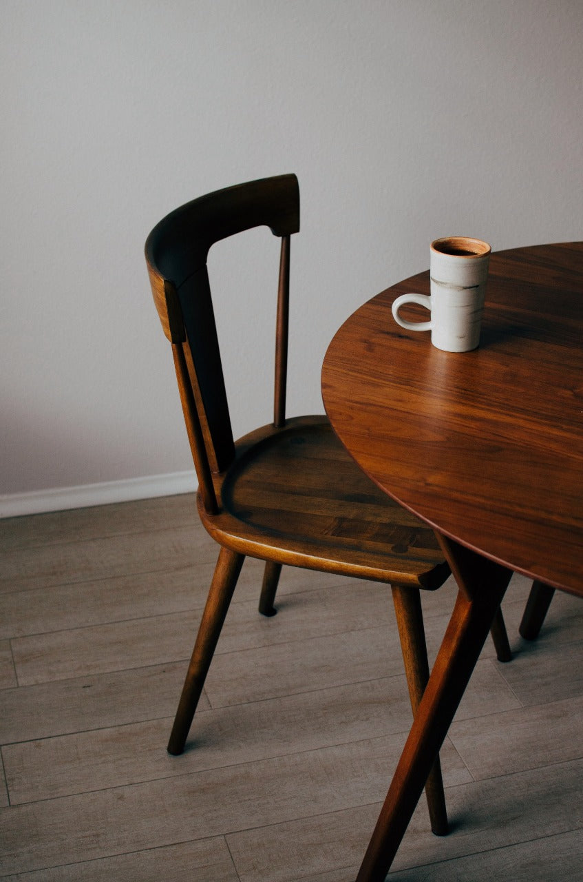 A chair and a table