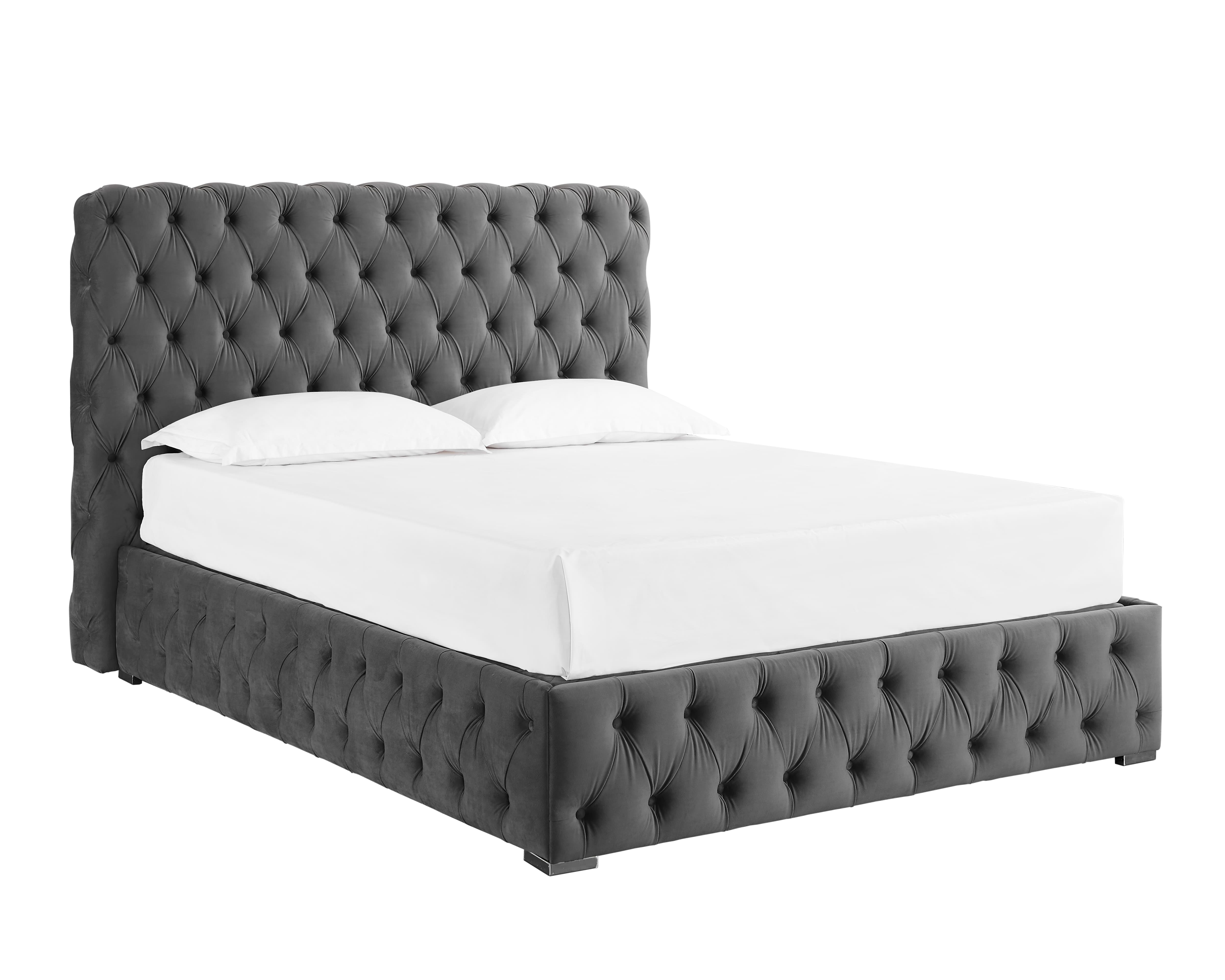 Buttoned 2024 ottoman bed