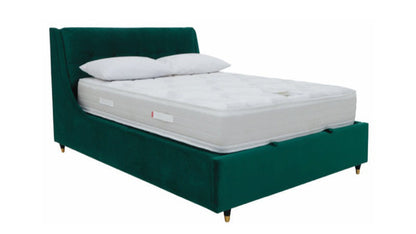 Retro Headboard Lift Up Ottoman Bed