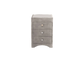 3-Draw Fabric Covered Bedside Cabinet