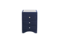 3-Draw Fabric Covered Bedside Cabinet