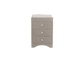 3-Draw Fabric Covered Bedside Cabinet