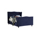 Elegant Studded Headboard Lift Up Ottoman Bed