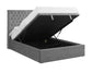 Flat Buttoned Headboard Lift Up Ottoman Bed